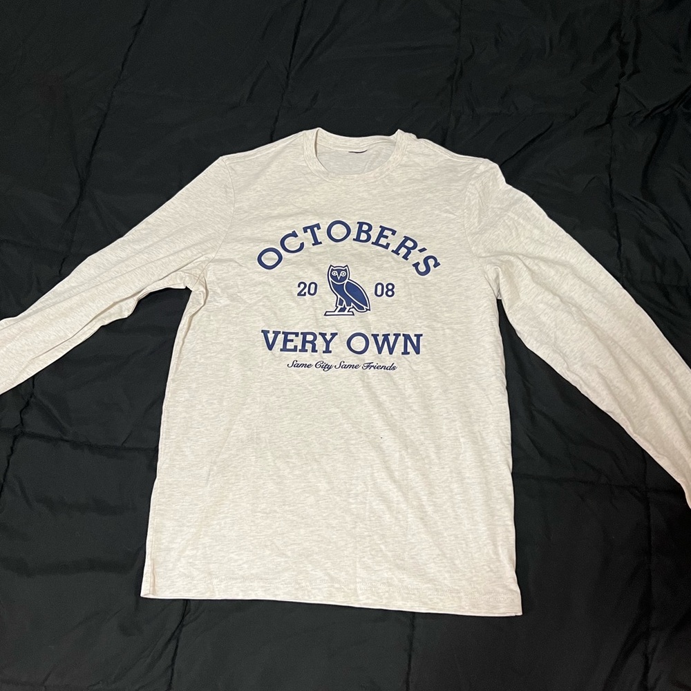 October’s Very Own White Long Sleeve - Men’s Small